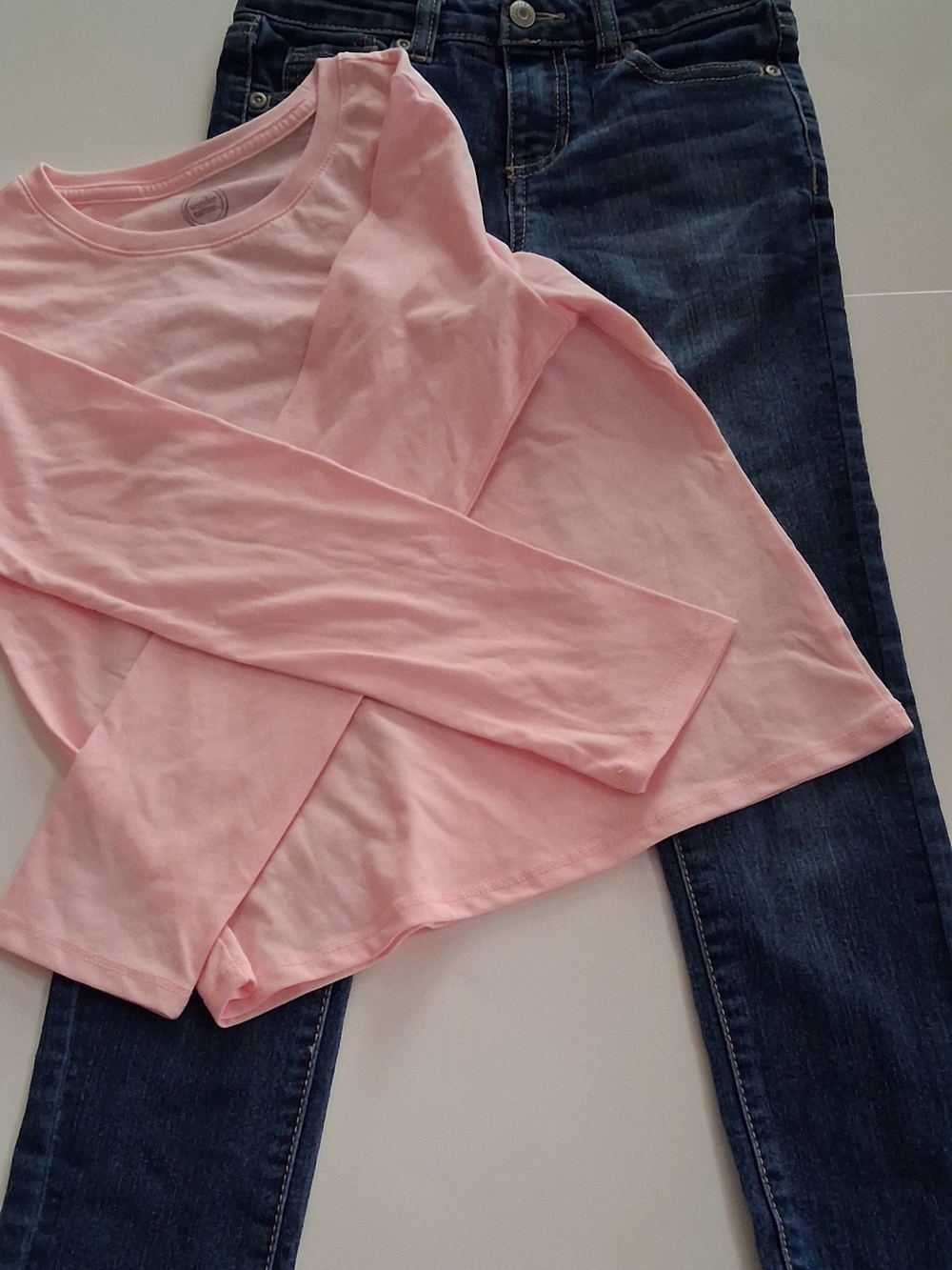 wonder nation Pink Long-Sleeve Tee - Soft Crew Neck